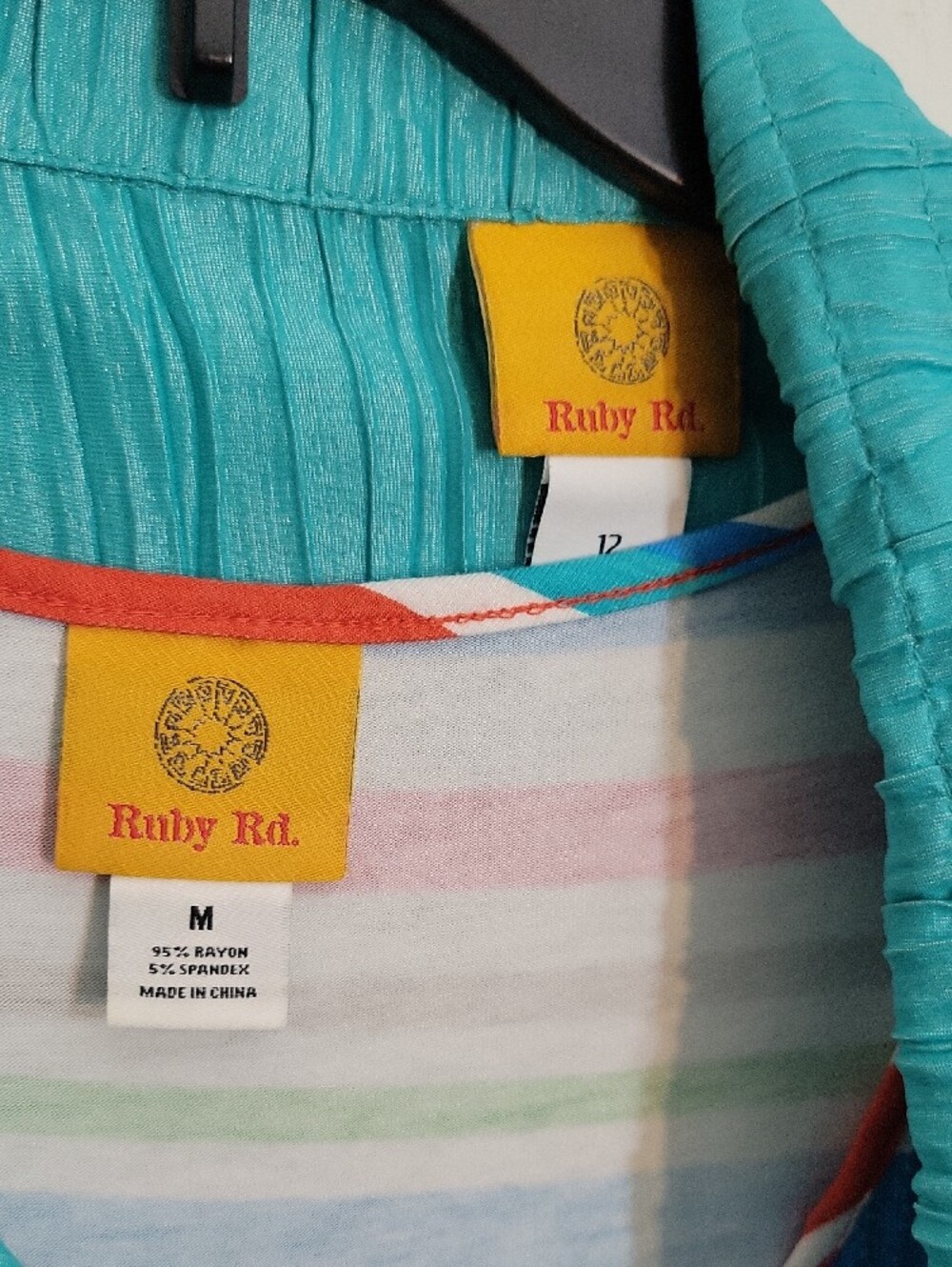 Ruby Rd. Teal Crinkle Zip-Front Utility Jacket - Picture 2 of 4